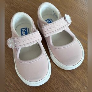 Light pink Keds t-strap shoes